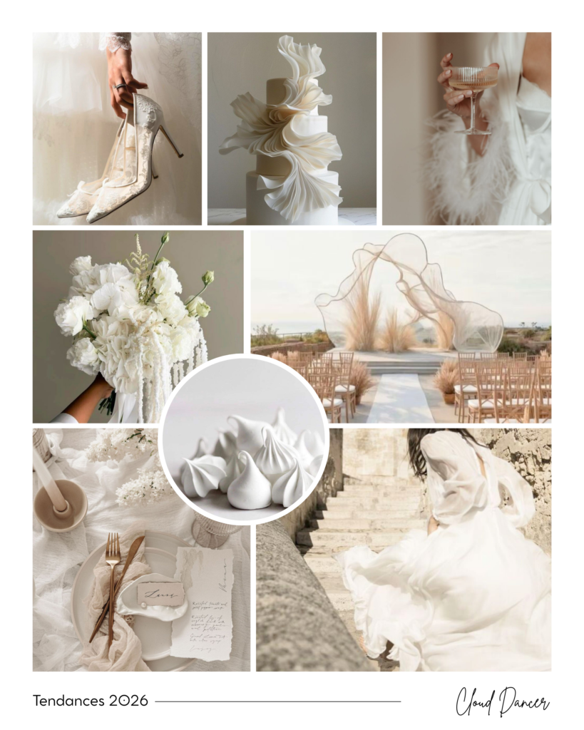 Tendance mariage 2026 2027 Cloud Dancer