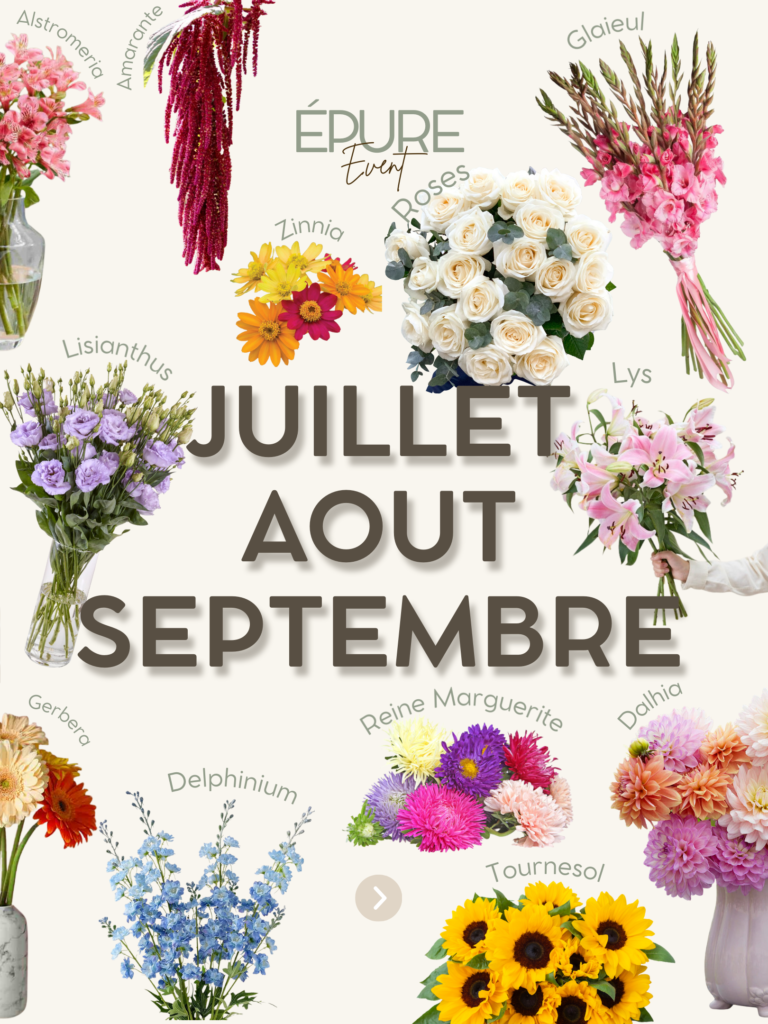 Calendrier floral juillet aout septembre